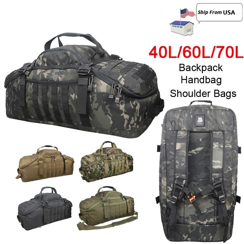 40L Camping Military Backpack for Men - Tactical Army Travel Bag Climb –