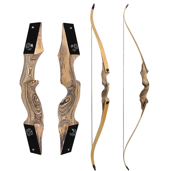 BIG SALES!UPGRADE!60'' Recurve Bow 25-60lbs Right/Left Hand Bow Tech Wood Traditional Bow Wooden Split Archery Bow For Hunting