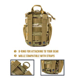 First Aid Trauma Pack Medical Kit Quick Detach EMT/First Aid Pouch Tactical Cordura Nylon Multicam Trauma Pouch Bag