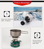 Unique with Silencer Camping Gasoline Stove Non Preheating Oil Stove Burners  Outdoor Cookware