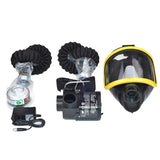 1Set Electric Supplied Air Fed Full Face Gas Mask Constant Flow Respirator System Device Breathing Tube Adjustable Mask