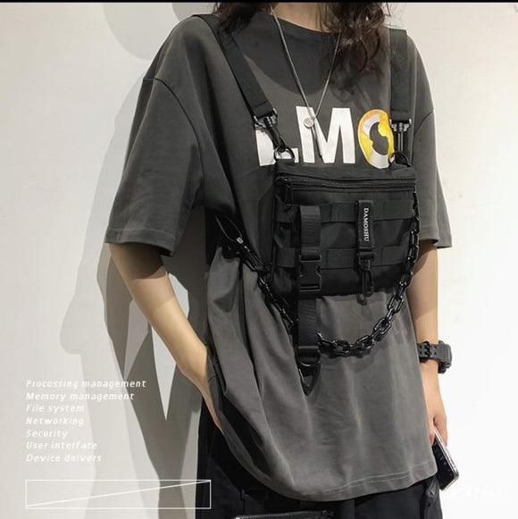 2022 New Design! Functional Tactical Chest Bag Fashion Molle Vest Streetwear Bag Waist Pack Wild Chest Rig Bag