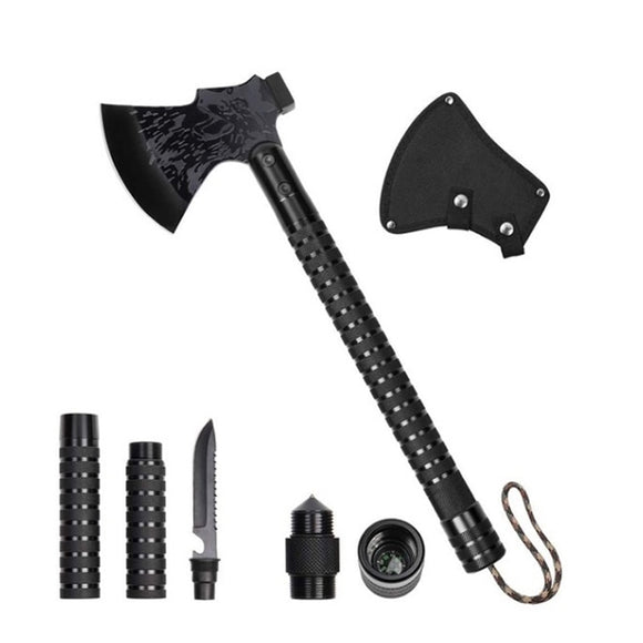 Upgraded High Quality Foldable Camping Axe Multi-Tool Kit Survival Emergency Gear Portable Camp Axe Outdoor Axe Wild Survival Tool Dropshipping