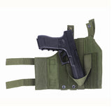 2022 New!Double fixed Tactical Molle Drop Leg Platform Handgun Pistol Holster Right Handed Holster Fast Draw