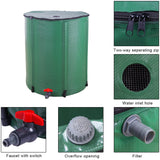 50 /66 /100 Gallon Rain Barrel collapsible Rainwater Harvest Water Tank Garden PVC Foldable Rain Collection Tank Water Container