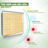 Upgraded High Quality TSW 2000W LED Grow Light 120x120x200 cm Indoor Tent Grow Kits Full Spectrum Quantum Board Lamp For Hydroponics System