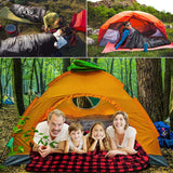 Agemore Splicing Double Sleeping Bag Camping Accessories Cotton Flannel Emergency Sleeping Bags Camp for Winter Outdoor Activity