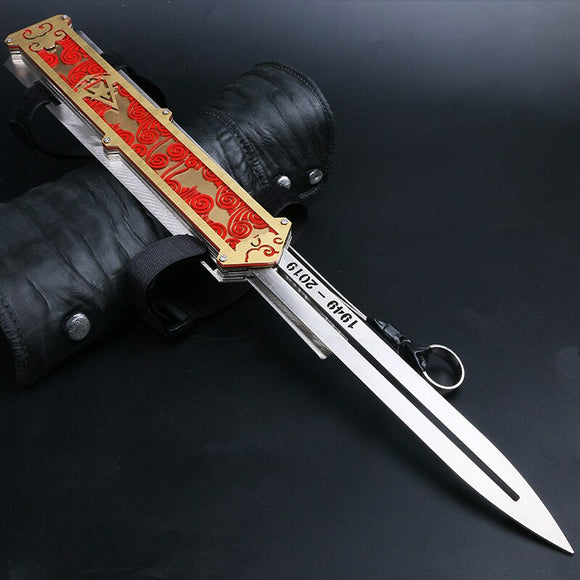2022 New! stainless steel special-shaped blade stealth sword set sword Edward pop out set of sword metal