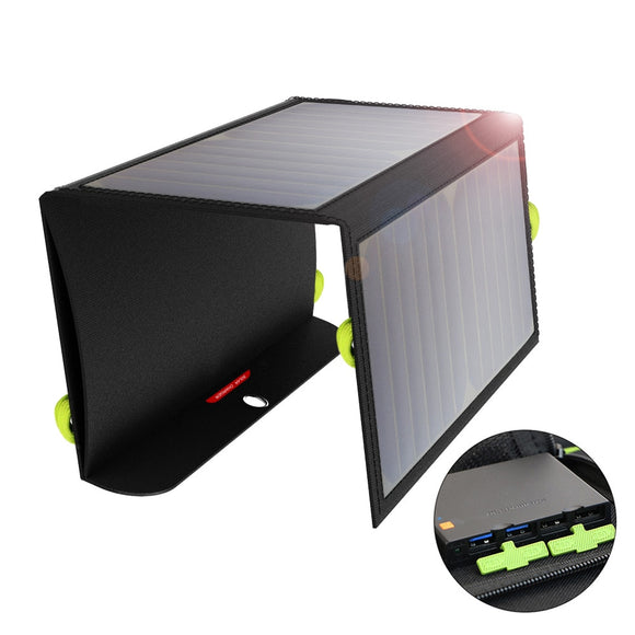 5V 21W Solar Panel Solar Charger Built-in 8000mAh Power Bank Fast Charging Dual USB Output Battery for iPhone iPad Samsung