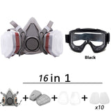 Gas mask Reusable Half-Face Mask With Safety Glasses, Paint Mask, Machine Polishing, Welding And Other Work Protection Masks