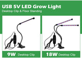 USB 5V LED Grow Light 18W 27W 36W DC12V Full Spectrum Phyto Lamp 40W 60W 80W For Plants Seedlings Flower For Veg Flowers