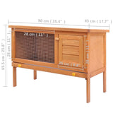 High Quality Wood Outdoor 1 Layer Wood Rabbit Hutch 90x45x65CM Chicken Coop Hen Small Animal House Pet Cage [US-W]