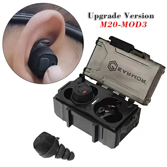 Upgraded! EARMOR M20 MOD3 Electronic Earplugs Headset Anti Noise Ear Plug Noise Canceling for Hunting Silicone Earmuffs Shooting NRR22db