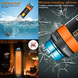 New Upgraded! SOS Portable LED Camping Light Flashlight Tent Lamp USB Rechargeable Waterproof Lantern Flashlight Hanging Magnetic