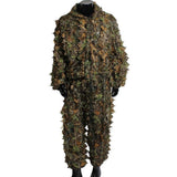 Hunting Clothes 3D Maple Leaf Bionic Ghillie Suit Men&#39;s Jacket Pants Hunter Yowie Sniper Camouflage Suit Outdoor Camo Clothing