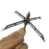 Archery Broadhead 4 Fixed Blade Hunting Tip 200Gr Arrowhead Stainless Steel Bow and Arrow Hunting Shooting Accessories