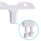 Bidet Toilet Seat Attachment Ultra-thin Non-electric Self-cleaning Dual Nozzles Frontal & Rear Wash Cold Water Personal Hygiene