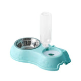 High Quality 500ML Pet Feeder Bowl With Dog Water Bottle Automatic Drinking Pet Bowl Cat Food Bowl Pet Stainless Steel Double 3 Bowl