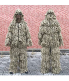 3D Withered Grass Ghillie Suit 4 PCS Sniper Military Tactical Camouflage Clothing Hunting Suit Army Hunting Clothes Birding Suit