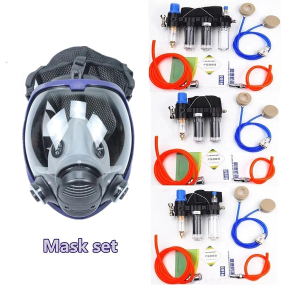 High Quality Three-in-One Function Air Supply Respirator System For 6200 6800 Series Full Face Gas Mask Chemical Respirator