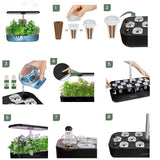 12pcs Hydroponics Baskets + 12pcs Sponges Soilless Cultivation Culture Vessel Farm Balcony Plant Growing Planting Accessories