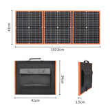 100W 12V Foldable Solar Panel Kit Portable Solar Battery Phone Charger Photovoltaic 5V USB for Power Bank Car Boat Tablet Camper