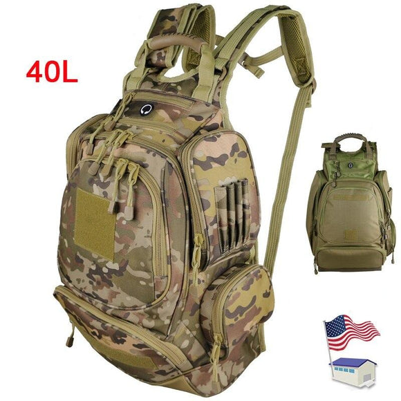 40L Outdoor Tactical Backpacks Hiking Large Capacity Pack Bag Hydration Backpack Waterproof Sport Travel Rucksacks