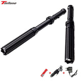 2022 New! EDC Flashlight Self Defense Stick Zoomable Mace LED Torch Security Lamp 18650 Battery
