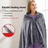 Extra Large High Quality USB Electric Heating Blanket Warm Shawl Coral Fleece Plush 3-speed Adjust Temperature 150x80cm Zipper Washable
