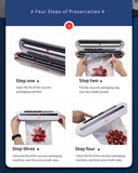 Upgraded Food Vacuum Sealer 220V/110V Automatic Commercial Household Food Vacuum Sealer Packaging Machine Include 10Pcs Bags