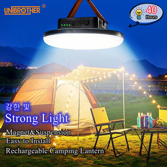 15600maH Rechargeable LED Camping Lantern with Magnet Strong Light Zoom Portable Flashlights Tent Lights Work Repair Lighting