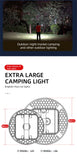 15600maH Rechargeable LED Camping Lantern with Magnet Strong Light Zoom Portable Flashlights Tent Lights Work Repair Lighting