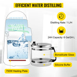 2022 New! Upgraded 4L Water Distiller Alcohol Purifier Softener Drinks Filter Adjustable Temperature Stainless Steel for Offices Home Use
