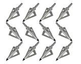 6/12/24 Pack 125 Grain 3 Fixed Blade Hunting Broadheads Archery Arrow Hunting Points Metal Tips for Compound Bow and Crossbow