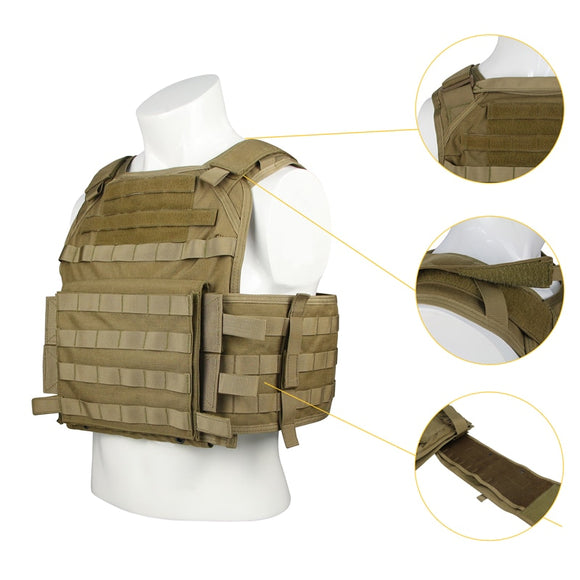 Top Quality 1000D Plate Carrier Tactical Vest Outdoor Hunting Protective Adjustable MODULAR Vest for Hunting Shooting Sports Accessories