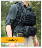 2022 New! 1000D Outdoor Ergonomics Designed Tactical Vest Bag Chest Military Chest Molle System Men Shoulder Camping Backpack EDC Bag Hunting Hiking Bag
