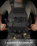Top Quality QAD Laser-cut Tactical Vest Plate Carrier Training Adjustable Hunting Vest 1000D Nylon Outdoor Modular  Combat Accessories