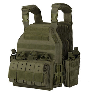 Top Quality QAD Laser-cut Tactical Vest Plate Carrier Training Adjustable Hunting Vest 1000D Nylon Outdoor Modular  Combat Accessories