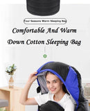 USB Electrical Heated Sleeping Bag 210*75cm Winter Sleeping Bag Thicken Down Cotton Waterproof And Warm Camping Sleeping Bag