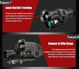 2022 New!Top Quality! 24X Multifunction Double IR Digital Camera Sight Hide Crosshair Reticle Hunting Rangefinder Optional Night Vision Riflescope