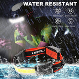 New Style LED Headlights Camping Household Portable LED Headlight with Built-in Battery USB Rechargeable Waterproof Head Lamp