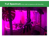 Full Spectrum Grow Light 5V USB LED Strip 0.5m 1m 2m Hand Sweep Sensor / Touch Switch Growing LED Tape Light.