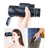 40X60 Zoom HD Lens Mini Portable Monocular Telescope for Hunting Hiking Outdoor Spotting Scope with Optional Tripod &amp; Holder