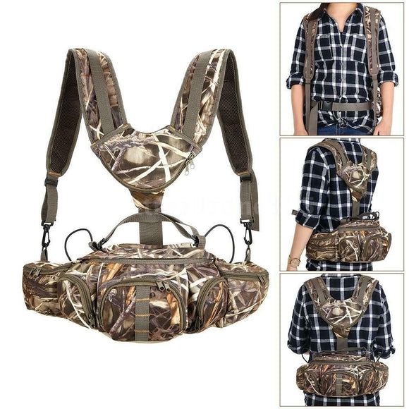 2022 new!Tactical Hunting Bag Military Multiple Pockets Hunting Molle Backpack Camouflage Waist Bag Hunting Equipment Belt Pouch Vest Bag