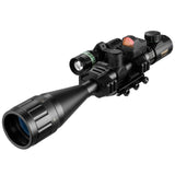 High Quality Multifunctional 6-24x50 AOEG Rangefinder Sight Rifle Scope With Holographic 4 Reticle Sight Red Dot Green Dot Laser Combo Riflescope