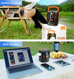 2022 New! Portable 110V 220V AC Power Bank Ourdoor 100W Pure Sine Wave Inverter Portable Solar Charger Camping Power Generator Station Powering