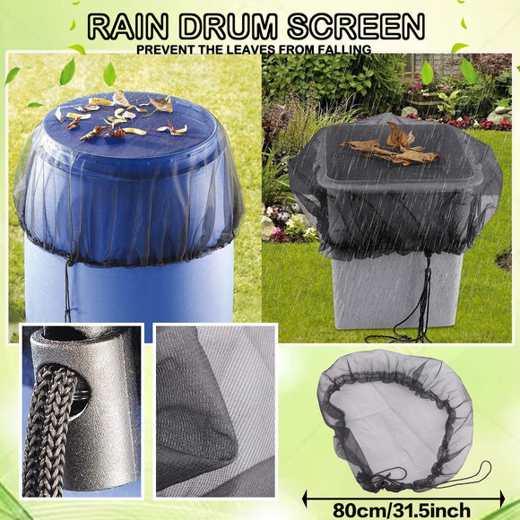 Outdoor Mesh Cover Netting for Rain Barrels PE Water Collection Buckets Tank Rain Harvesting Tool Protector Garden Acces