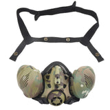 Tactical Respirator Mask Half Face Protective Gas Mask Adjustable Strap for Military Paintball Airsoft Hunting CS Shooting Mask