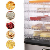 Professional High Quality Food Dehydrator Machine  Electric Multi-Tier Food Preserver for Meat or Beef Fruit Vegetable Dryer  12.6 x 9.8 x 7.9