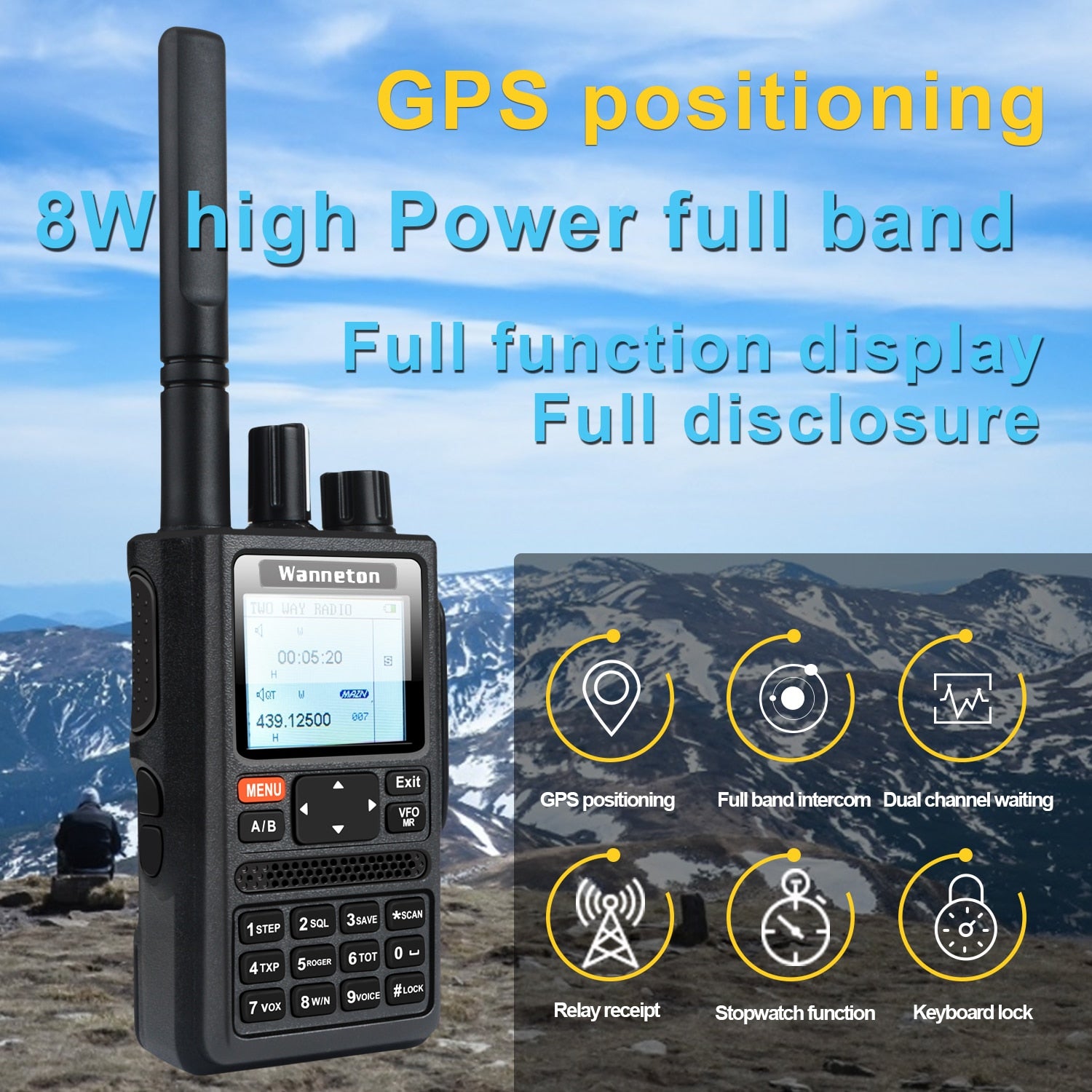 GPS Walkie Talkie UV8F Transciver Fast Scan frquency and pairing ham r –  prepperbay